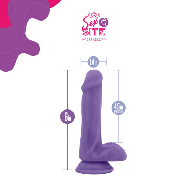 Au Naturel Bold Delight Dildo Purple - 6 inch