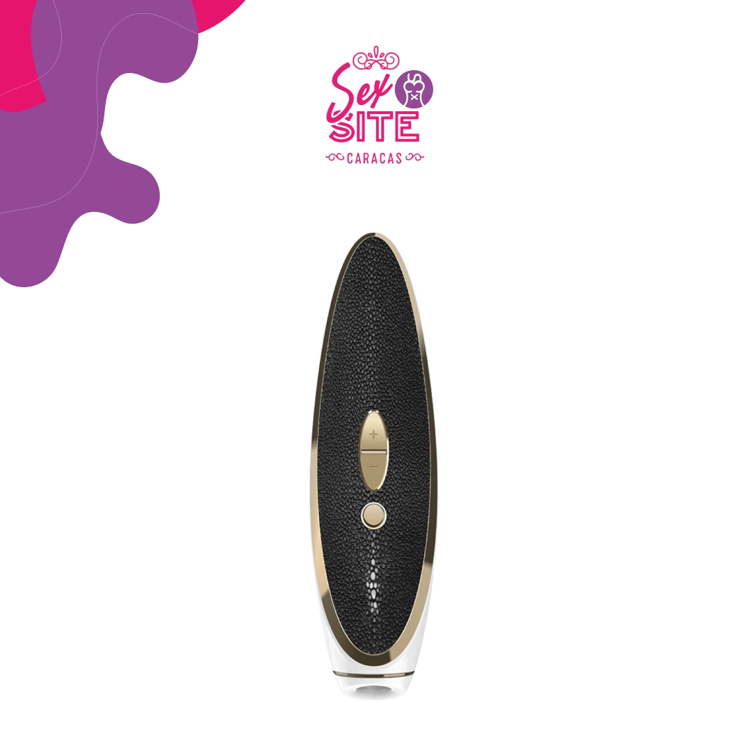 Satisfyer luxury haute couture gold black leather