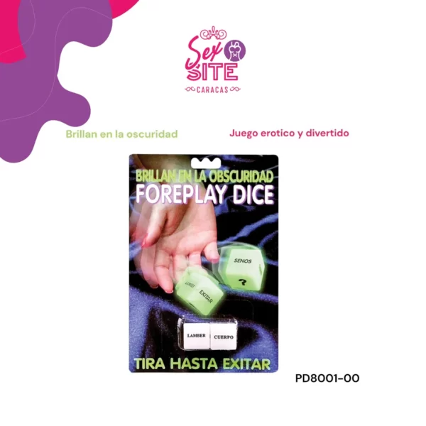 Erotic foreplay dice glow in dark