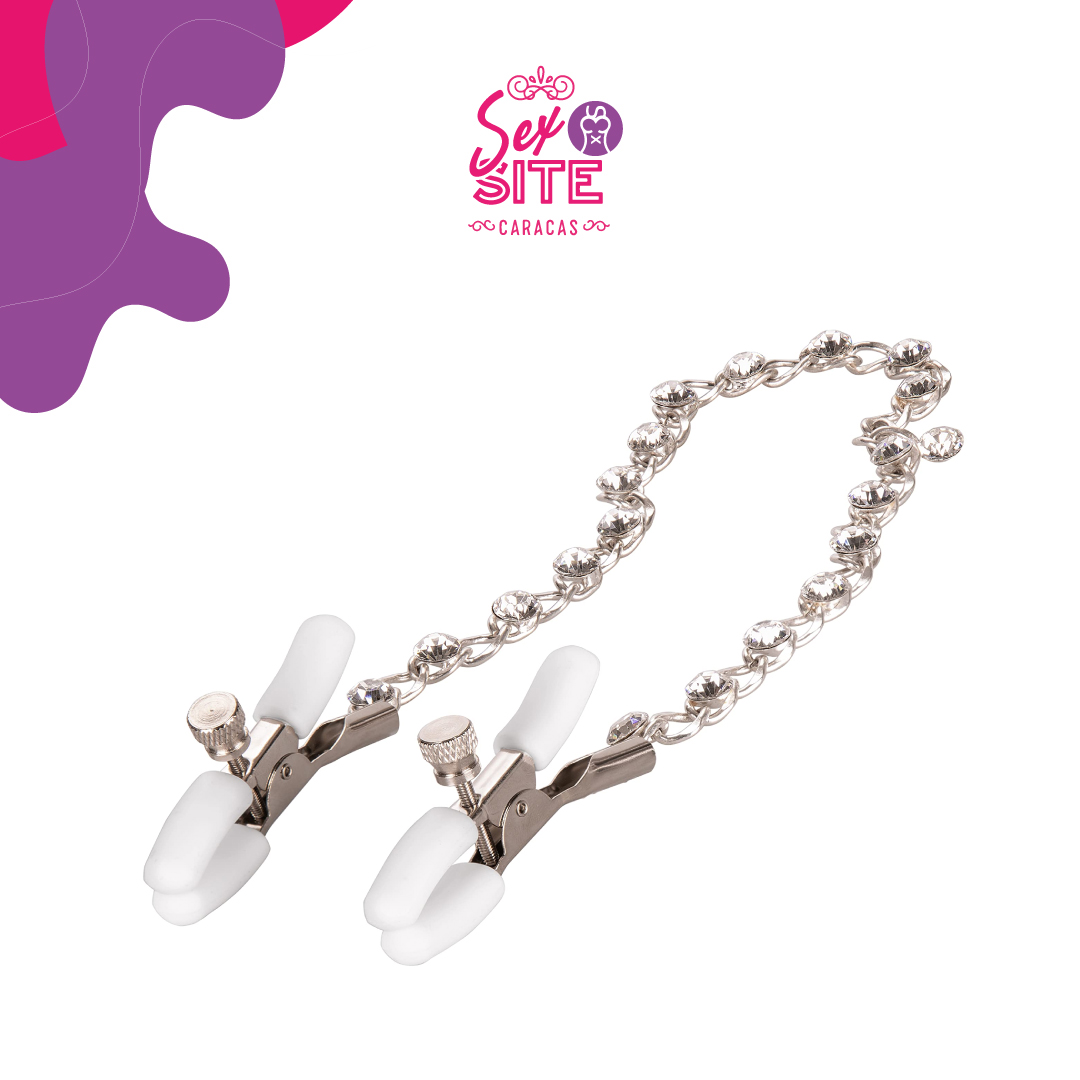 Crystal Chain Nipple Clamps - CalExotics