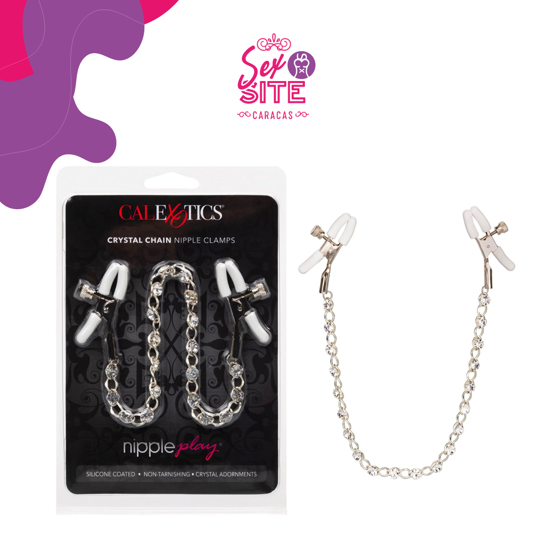 Crystal Chain Nipple Clamps