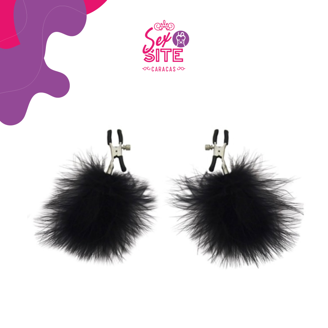 Feathered Nipple Clamps - Sex & Mischief