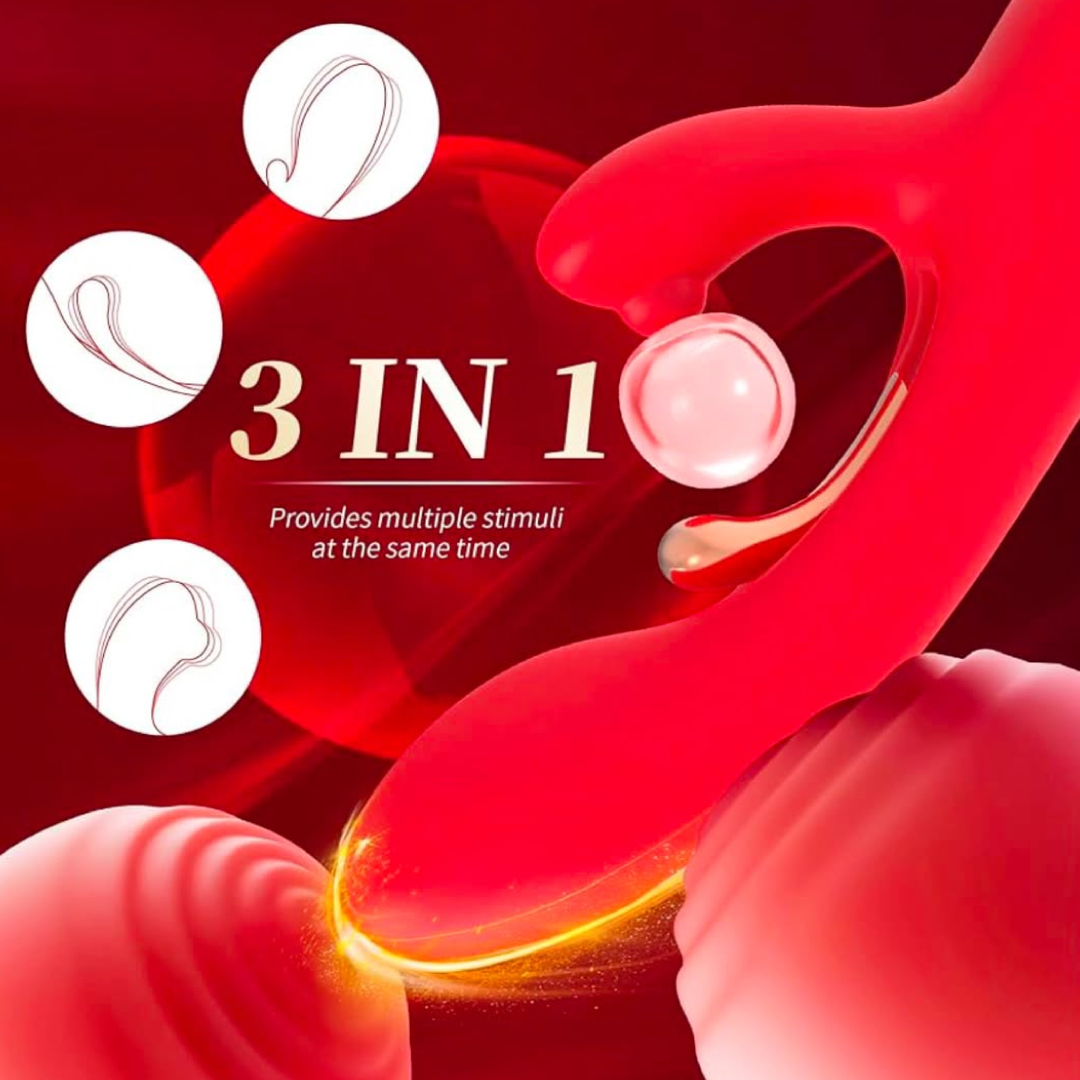 Vibrador Tipo Conejito 3 en 1