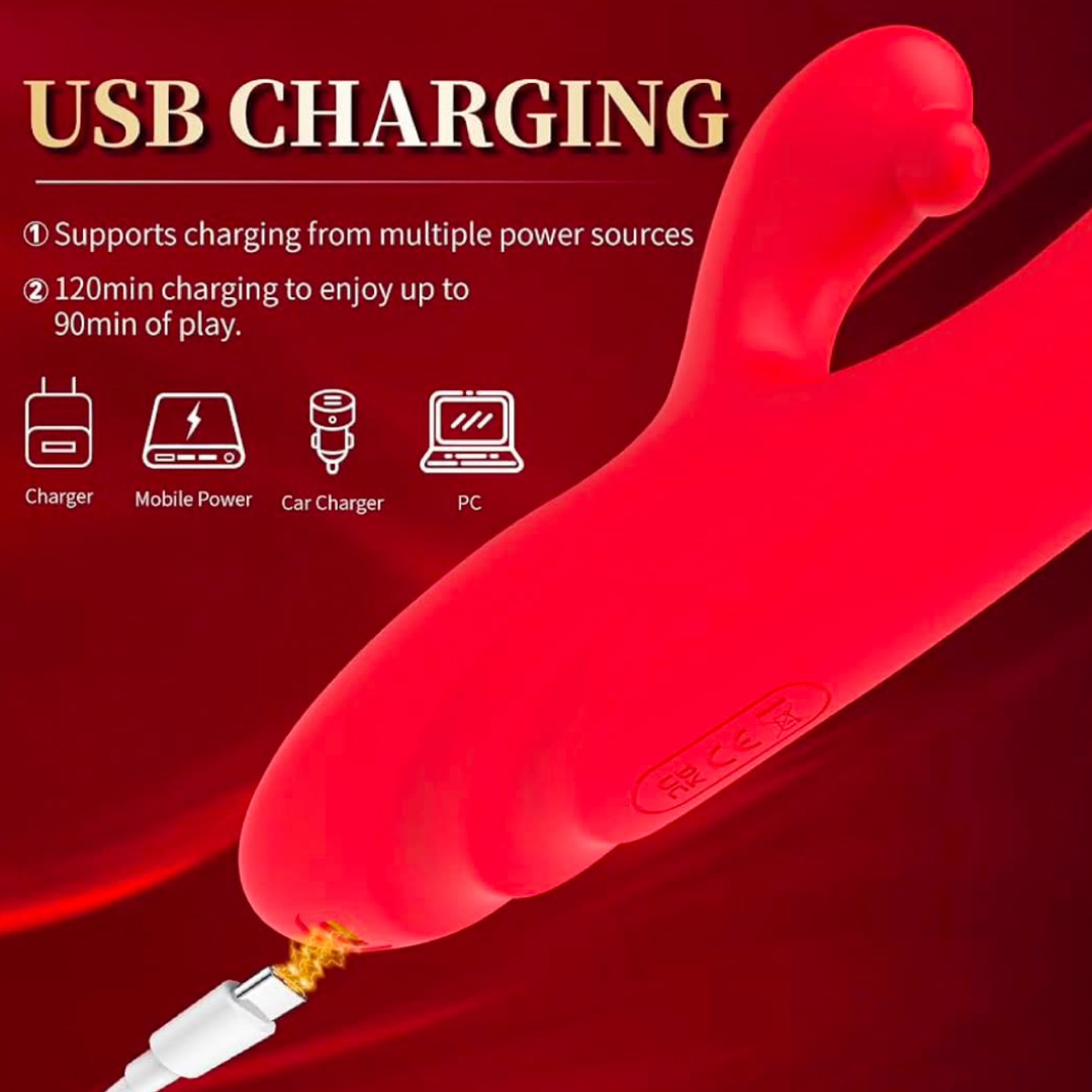 Vibrador Tipo Conejito 3 en 1