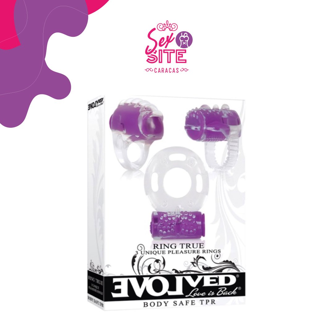 Set de 3 Anillos de Placer Vibradores Evolved Ring True